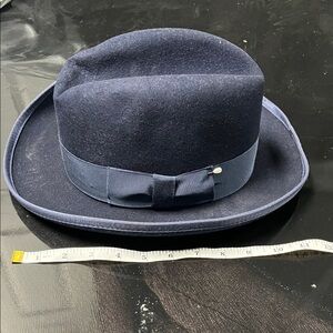 Stylish Navy Blue Fedora Hat